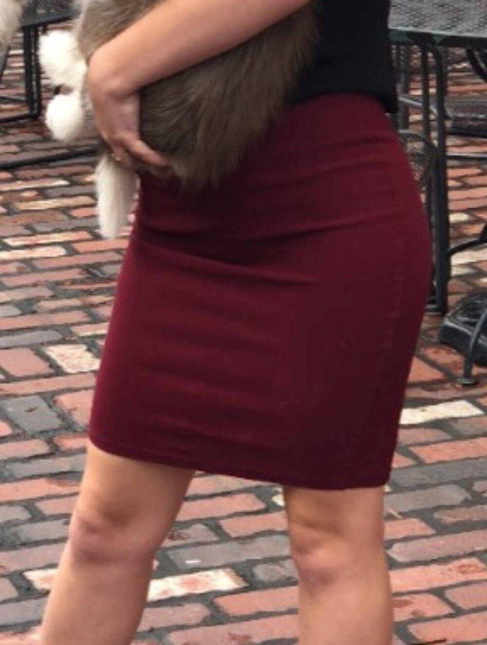 Classic Maroon Pencil Skirt